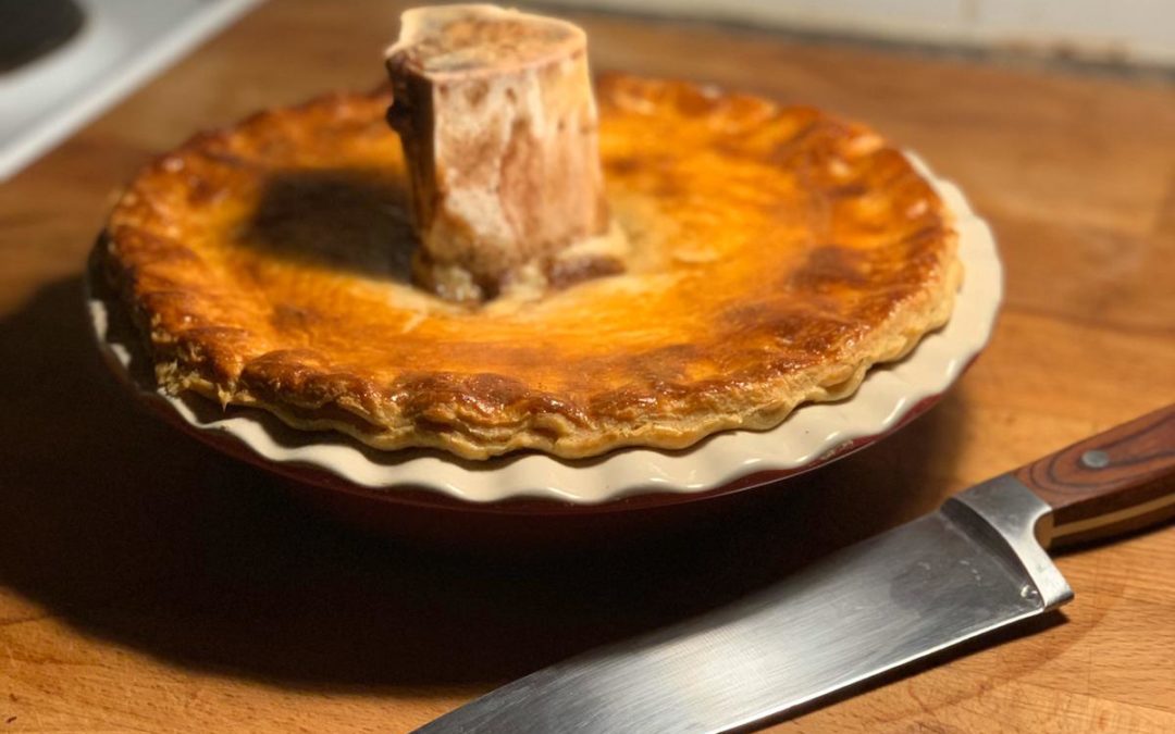 Guinness and Beef Pie with Added Marrow